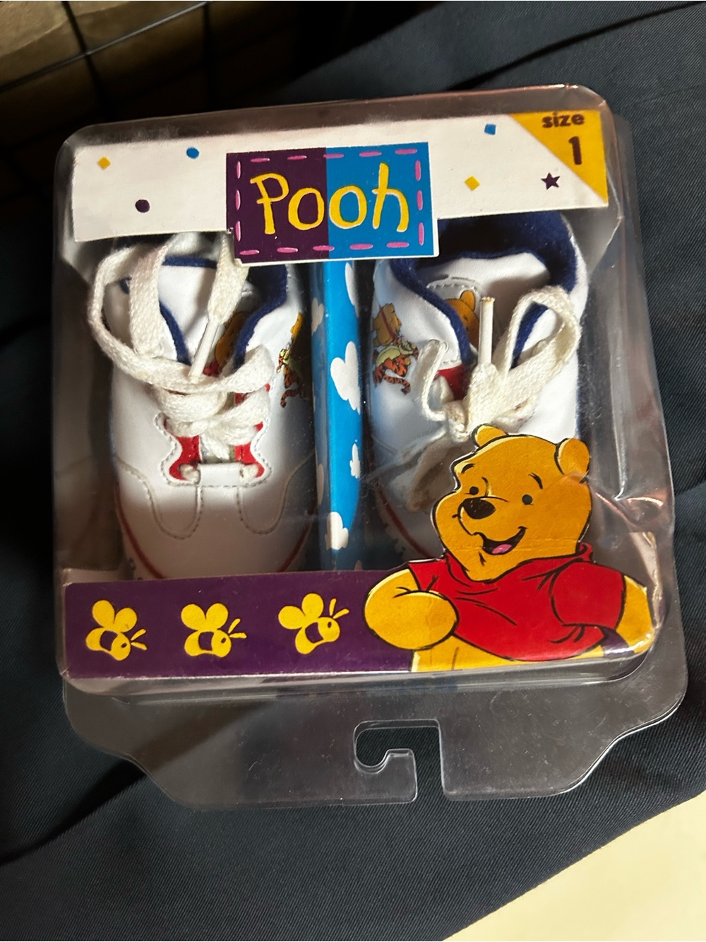 Disney Winnie the Pooh White Red & Blue Kids Sneakers
